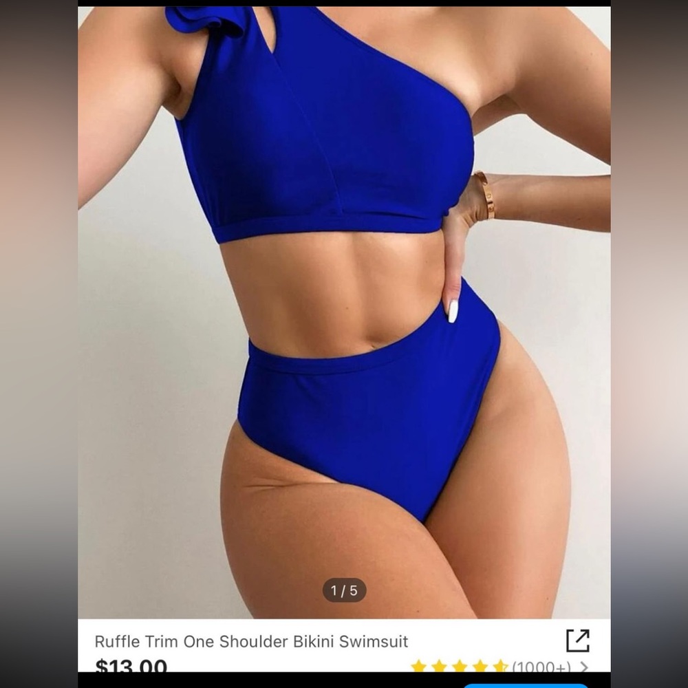Shein royal blue 2 piece bikini